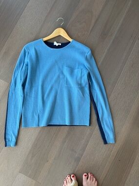 Chloe Crewneck Sweater with Chest Pocket
